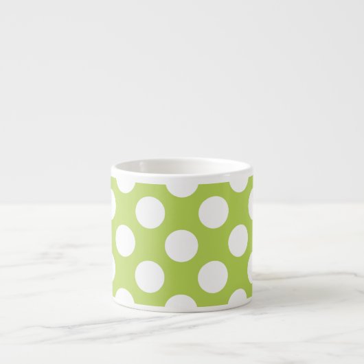 Groene poka Dots, Polka Dot Pattern, Stippen, gedo Espresso Kop (Voorkant)