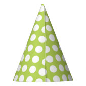 Groene poka Dots, Polka Dot Pattern, Stippen, gedo Feesthoedjes (Achterkant)