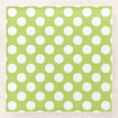 Groene poka Dots, Polka Dot Pattern, Stippen, gedo Glazen Onderzetter (Voorkant)