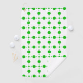 Groene poka Dots, Polka Dot Pattern, Stippen, gedo Golfhanddoek (Insitu)