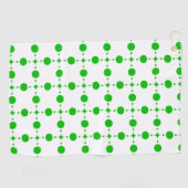 Groene poka Dots, Polka Dot Pattern, Stippen, gedo Golfhanddoek (Horizontaal)