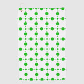 Groene poka Dots, Polka Dot Pattern, Stippen, gedo Golfhanddoek (Voorkant)