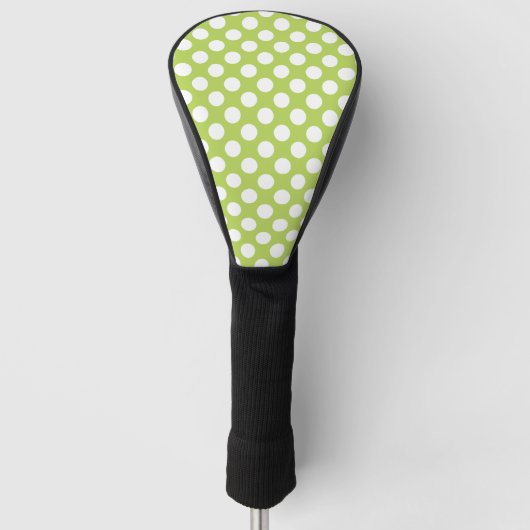 Groene poka Dots, Polka Dot Pattern, Stippen, gedo Golfheadcover (Voorkant)