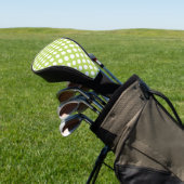 Groene poka Dots, Polka Dot Pattern, Stippen, gedo Golfheadcover (Insitu)