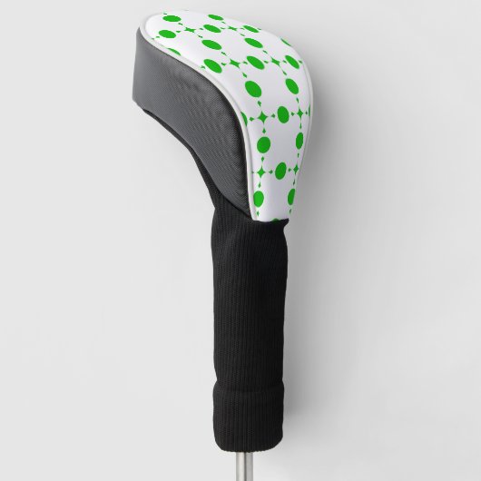 Groene poka Dots, Polka Dot Pattern, Stippen, gedo Golfheadcover (Schuin)