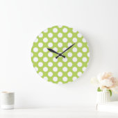 Groene poka Dots, Polka Dot Pattern, Stippen, gedo Grote Klok (Huis)