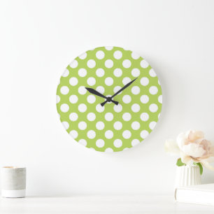 Groene poka Dots, Polka Dot Pattern, Stippen, gedo Grote Klok