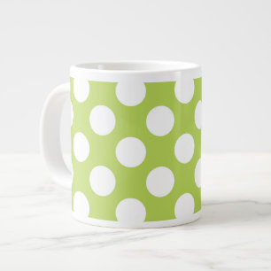 Groene poka Dots, Polka Dot Pattern, Stippen, gedo Grote Koffiekop