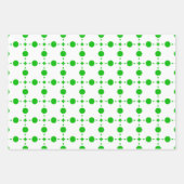 Groene poka Dots, Polka Dot Pattern, Stippen, gedo Inpakpapier Vel (Voorkant)