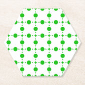 Groene poka Dots, Polka Dot Pattern, Stippen, gedo Kartonnen Onderzetters (Voorkant)