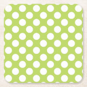 Groene poka Dots, Polka Dot Pattern, Stippen, gedo Kartonnen Onderzetters (Voorkant)