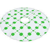 Groene poka Dots, Polka Dot Pattern, Stippen, gedo Kerstboom Rok (Gekanteld)
