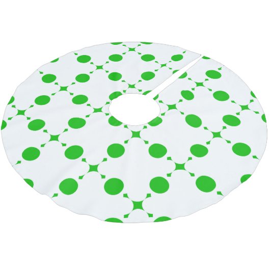 Groene poka Dots, Polka Dot Pattern, Stippen, gedo Kerstboom Rok (Gekanteld)