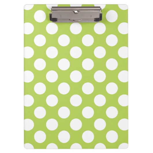 Groene poka Dots, Polka Dot Pattern, Stippen, gedo Klembord (Voorkant)