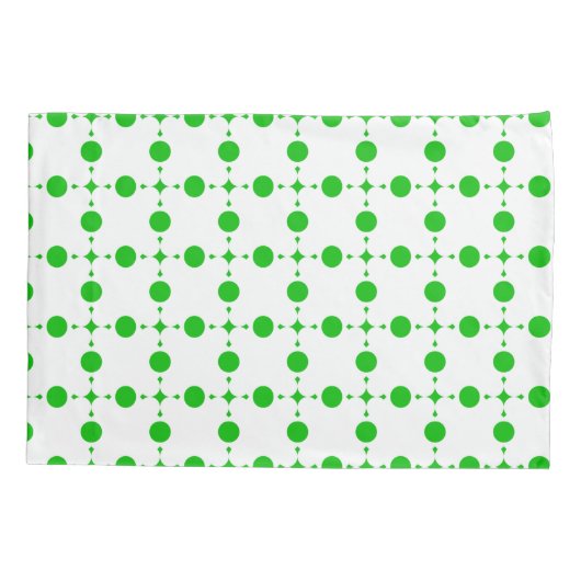 Groene poka Dots, Polka Dot Pattern, Stippen, gedo Kussensloop (Achterkant)
