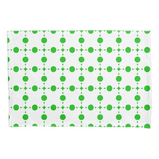 Groene poka Dots, Polka Dot Pattern, Stippen, gedo Kussensloop (Voorkant)