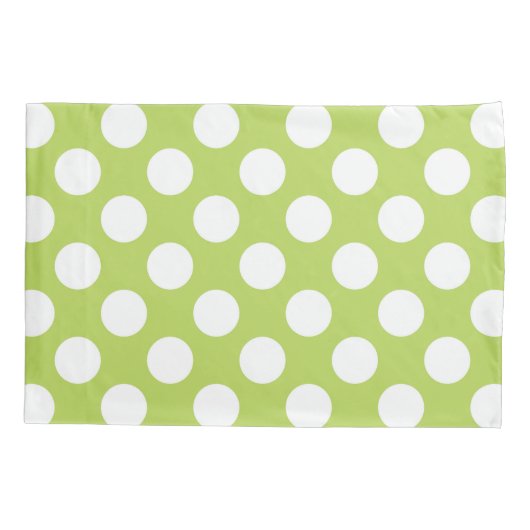 Groene poka Dots, Polka Dot Pattern, Stippen, gedo Kussensloop (Achterkant)