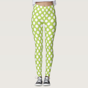 Groene poka Dots, Polka Dot Pattern, Stippen, gedo Leggings