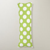 Groene poka Dots, Polka Dot Pattern, Stippen, gedo Lichaamskussen (Voorkant Verticaal)