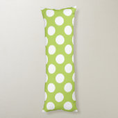 Groene poka Dots, Polka Dot Pattern, Stippen, gedo Lichaamskussen (Achterkant (Verticaal))