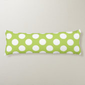 Groene poka Dots, Polka Dot Pattern, Stippen, gedo Lichaamskussen (Voorkant)