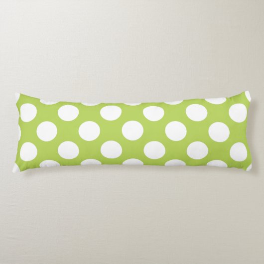 Groene poka Dots, Polka Dot Pattern, Stippen, gedo Lichaamskussen (Voorkant)