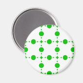 Groene poka Dots, Polka Dot Pattern, Stippen, gedo Magneet (Voorkant / Achterkant)