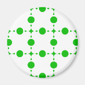 Groene poka Dots, Polka Dot Pattern, Stippen, gedo Magneet (Voorkant)