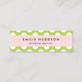 Groene poka Dots, Polka Dot Pattern, Stippen, gedo Mini Visitekaartje (Voorkant)