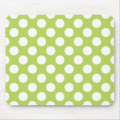 Groene poka Dots, Polka Dot Pattern, Stippen, gedo Muismat (Voorkant)