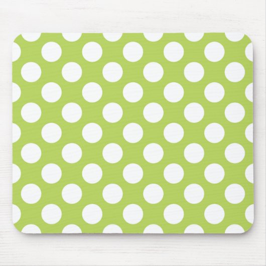 Groene poka Dots, Polka Dot Pattern, Stippen, gedo Muismat (Voorkant)