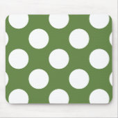 Groene poka Dots, Polka Dot Pattern, Stippen, gedo Muismat (Voorkant)