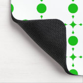 Groene poka Dots, Polka Dot Pattern, Stippen, gedo Muismat (Hoek)