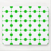 Groene poka Dots, Polka Dot Pattern, Stippen, gedo Muismat (Voorkant)