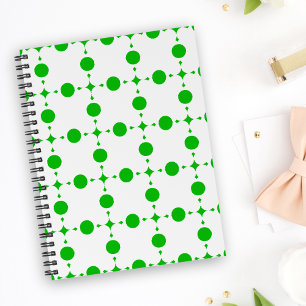 Groene poka Dots, Polka Dot Pattern, Stippen, gedo Notitieboek