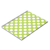 Groene poka Dots, Polka Dot Pattern, Stippen, gedo Notitieboek (Linkerzijde)