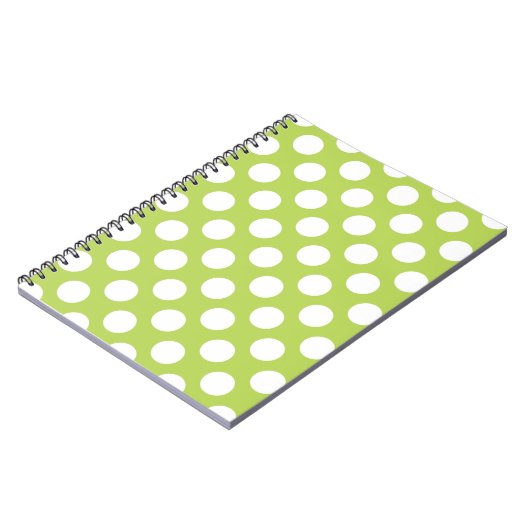 Groene poka Dots, Polka Dot Pattern, Stippen, gedo Notitieboek (Linkerzijde)