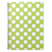 Groene poka Dots, Polka Dot Pattern, Stippen, gedo Notitieboek (Voorkant)