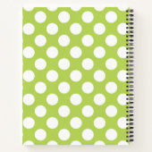 Groene poka Dots, Polka Dot Pattern, Stippen, gedo Notitieboek (Achterkant)