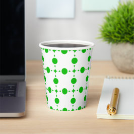 Groene poka Dots, Polka Dot Pattern, Stippen, gedo Papieren Bekers