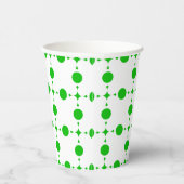Groene poka Dots, Polka Dot Pattern, Stippen, gedo Papieren Bekers (Rechts)