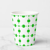 Groene poka Dots, Polka Dot Pattern, Stippen, gedo Papieren Bekers (Voorkant)