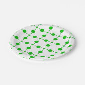 Groene poka Dots, Polka Dot Pattern, Stippen, gedo Papieren Bordje (Gekanteld)