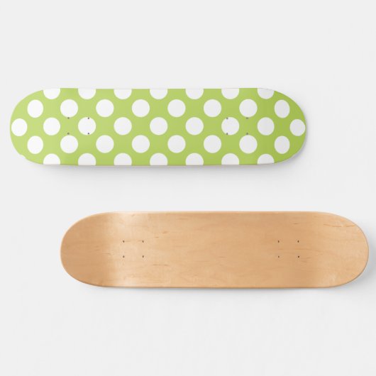 Groene poka Dots, Polka Dot Pattern, Stippen, gedo Persoonlijk Skateboard (Horizontaal)