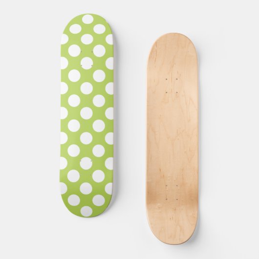 Groene poka Dots, Polka Dot Pattern, Stippen, gedo Persoonlijk Skateboard (Voorkant)