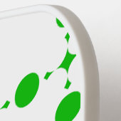 Groene poka Dots, Polka Dot Pattern, Stippen, gedo Pickleball Paddle (Links Detail)