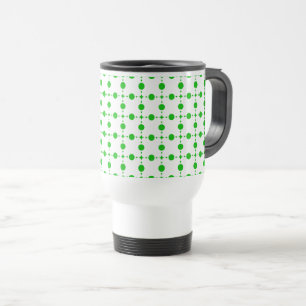 Groene poka Dots, Polka Dot Pattern, Stippen, gedo Reisbeker