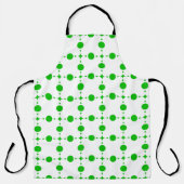 Groene poka Dots, Polka Dot Pattern, Stippen, gedo Schort (Voorkant)