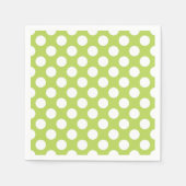 Groene poka Dots, Polka Dot Pattern, Stippen, gedo Servet (Voorkant)