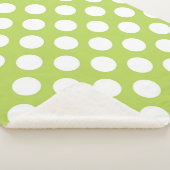 Groene poka Dots, Polka Dot Pattern, Stippen, gedo Sherpa Deken (3/4)